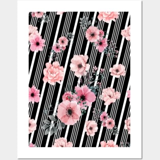 Pink flowers Posters and Art